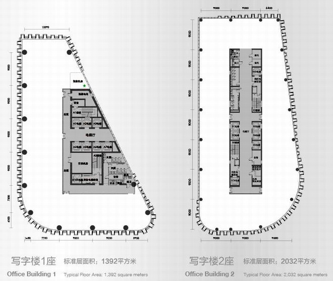 远洋国际中心二期标准层平面图