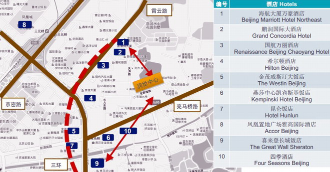 润世中心周边酒店分布图