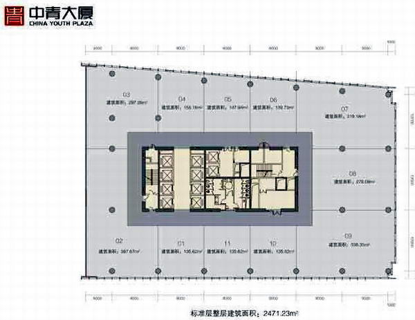 中青大厦平面图