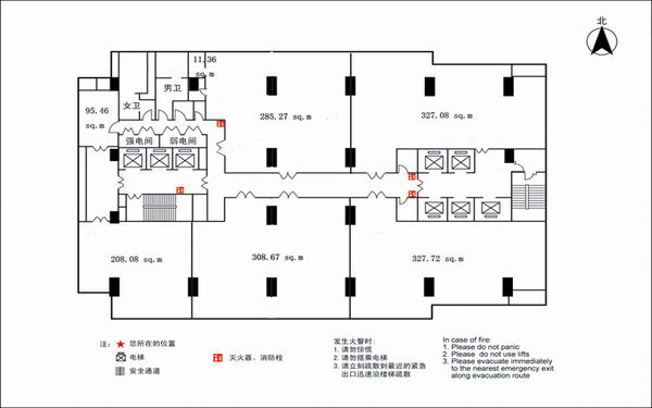 广播大厦写字楼平面图