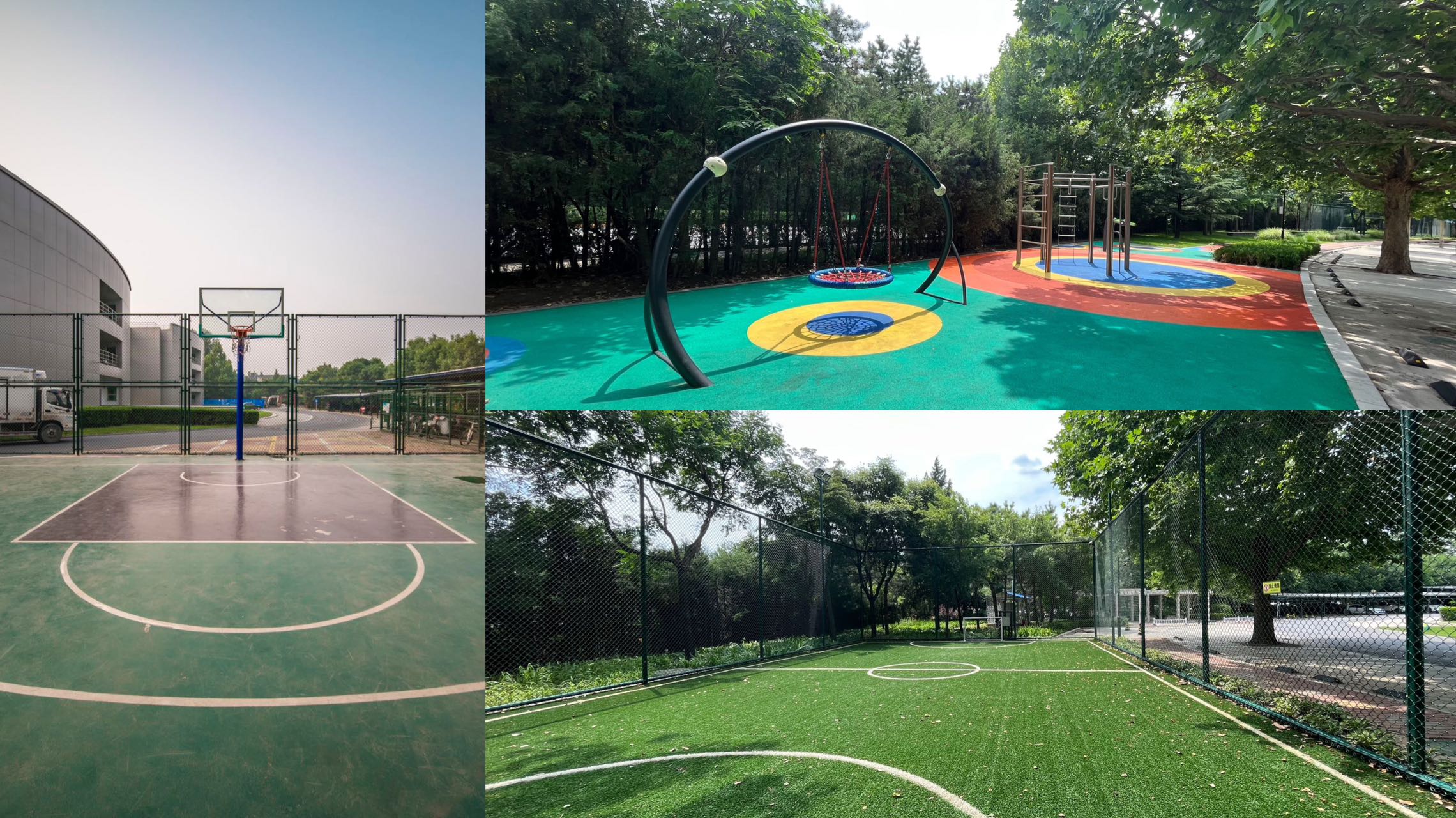 篮球场、足球场、运动区 篮球场、足球场、运动区