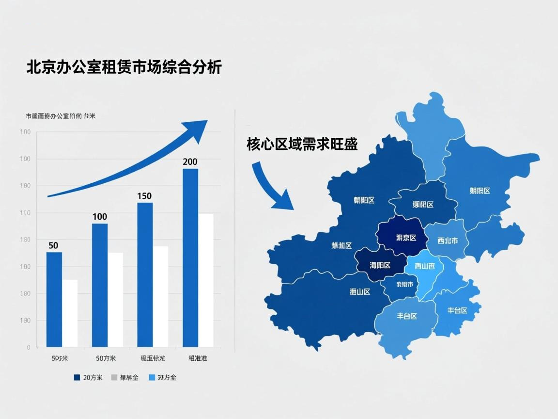‌2025北京办公室租赁价格：CBD高达7.6元/㎡·天，亦庄仅1.8元