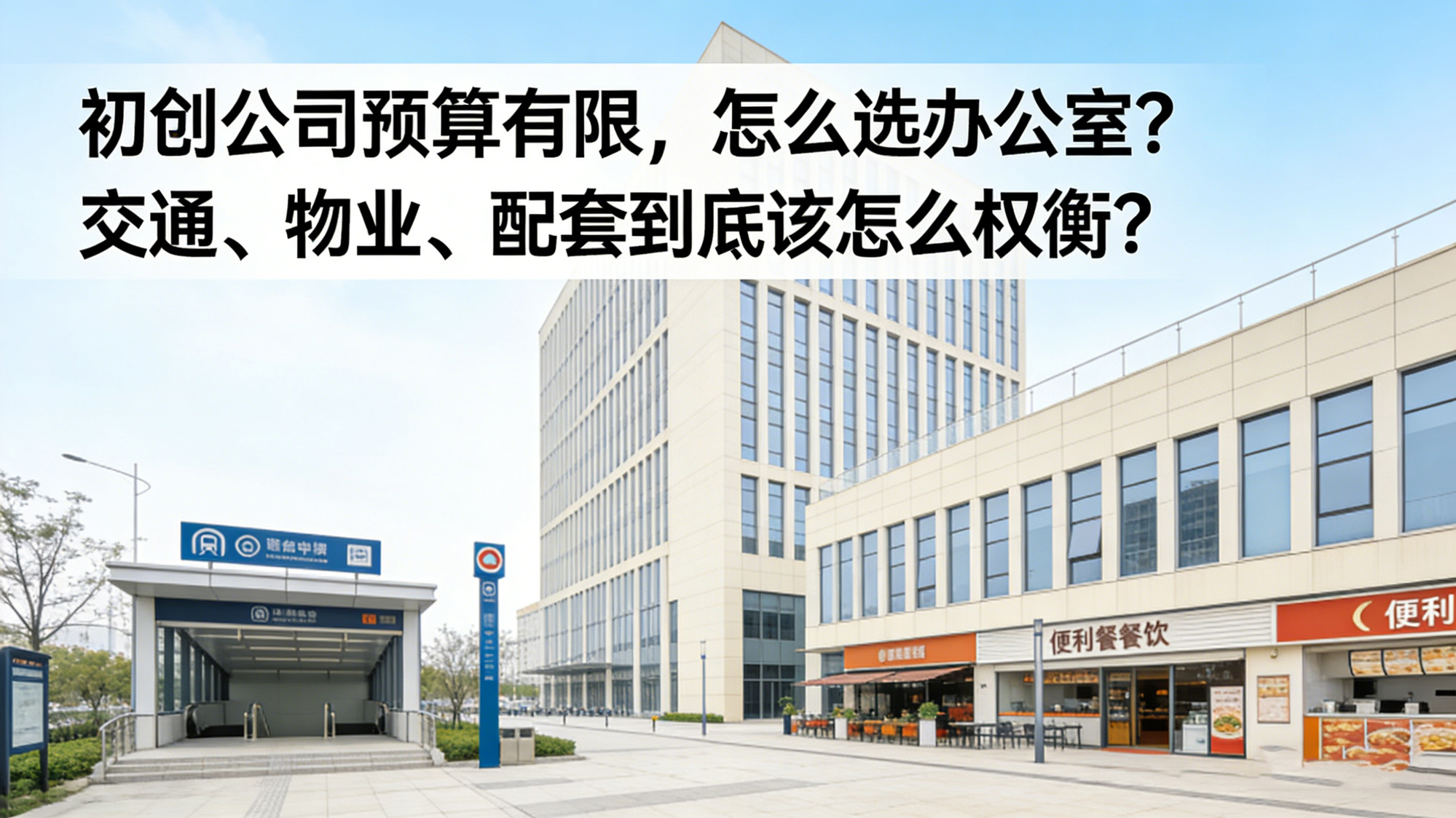 初创公司预算有限，怎么选办公室？交通、物业、配套到底该怎么权衡？