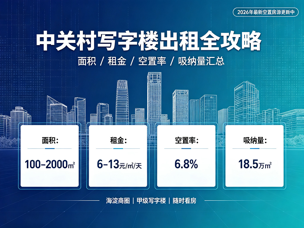 中关村写字楼出租全攻略:面积/租金/空置率/吸纳量汇总,2026年最新空置房源更新中 中关村写字楼出租全攻略:面积/租金/空置率/吸纳量汇总,2026年最新空置房源更新中